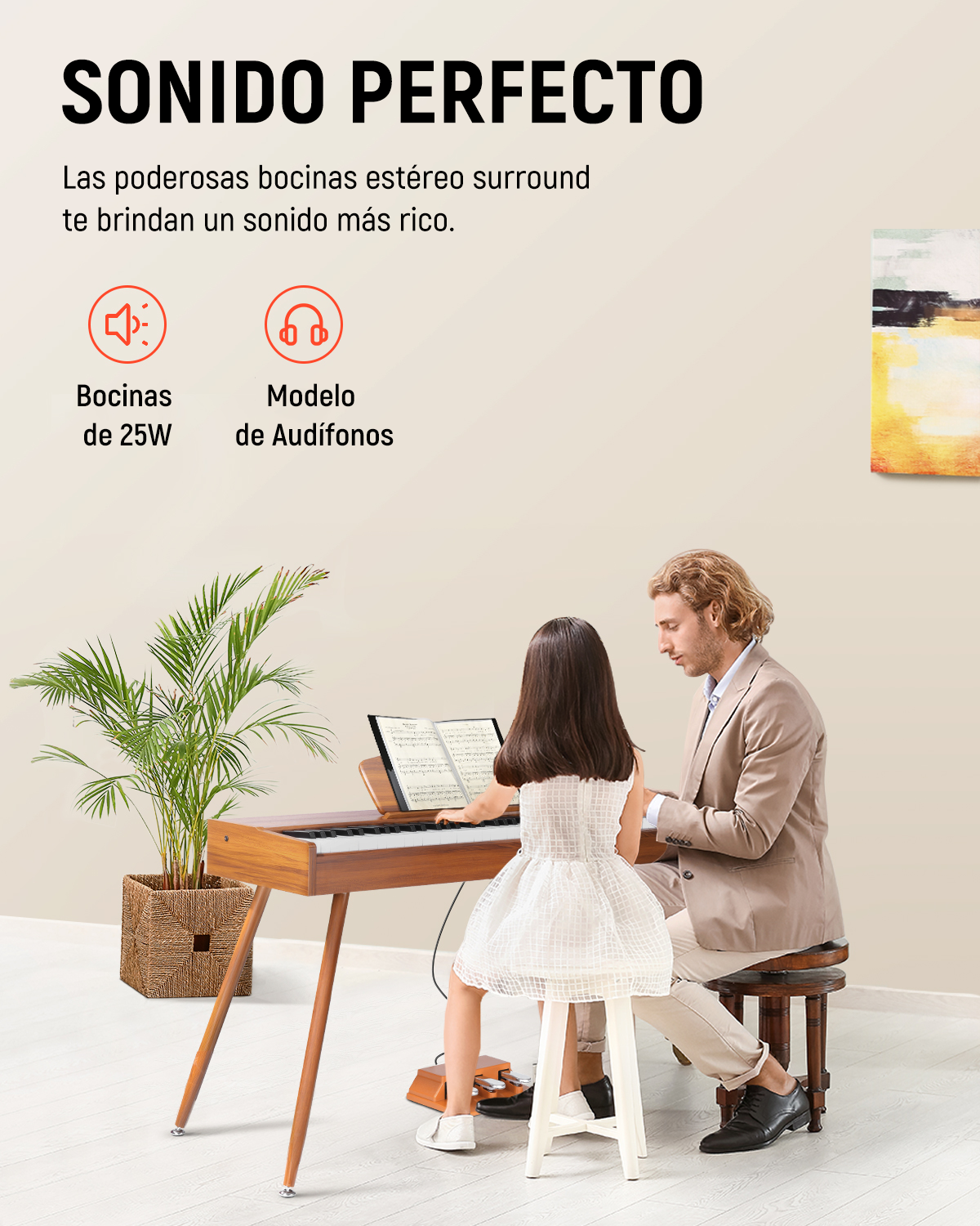 Donner DDP-80 de 88 Teclas Piano Digital de Peso Completo, Acabado de Madera donner music mexico