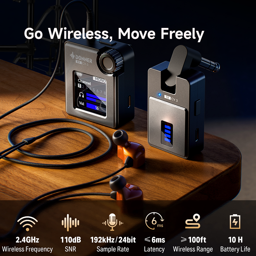 Donner CV-3 Sistema In-Ear Inalámbrico: Análisis y Funciones