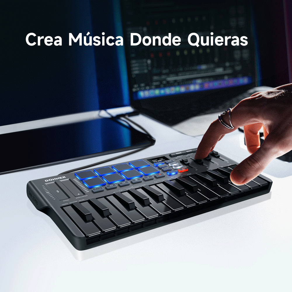 DMK-25 PRO: controlador MIDI portátil de 25 teclas