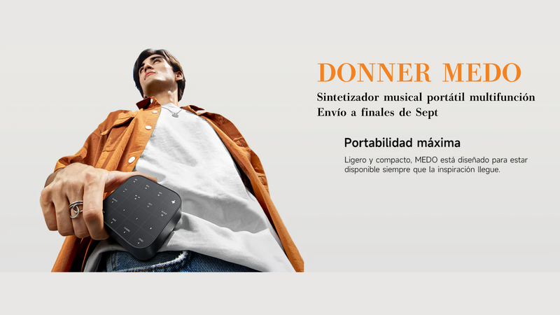 Descubre el Sintetizador Portátil DONNER MEDO, Perfecto para Principiantes