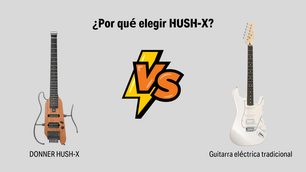 ¿Cuál es exactamente la diferencia entre el HUSH-X y una guitarra eléctrica común?