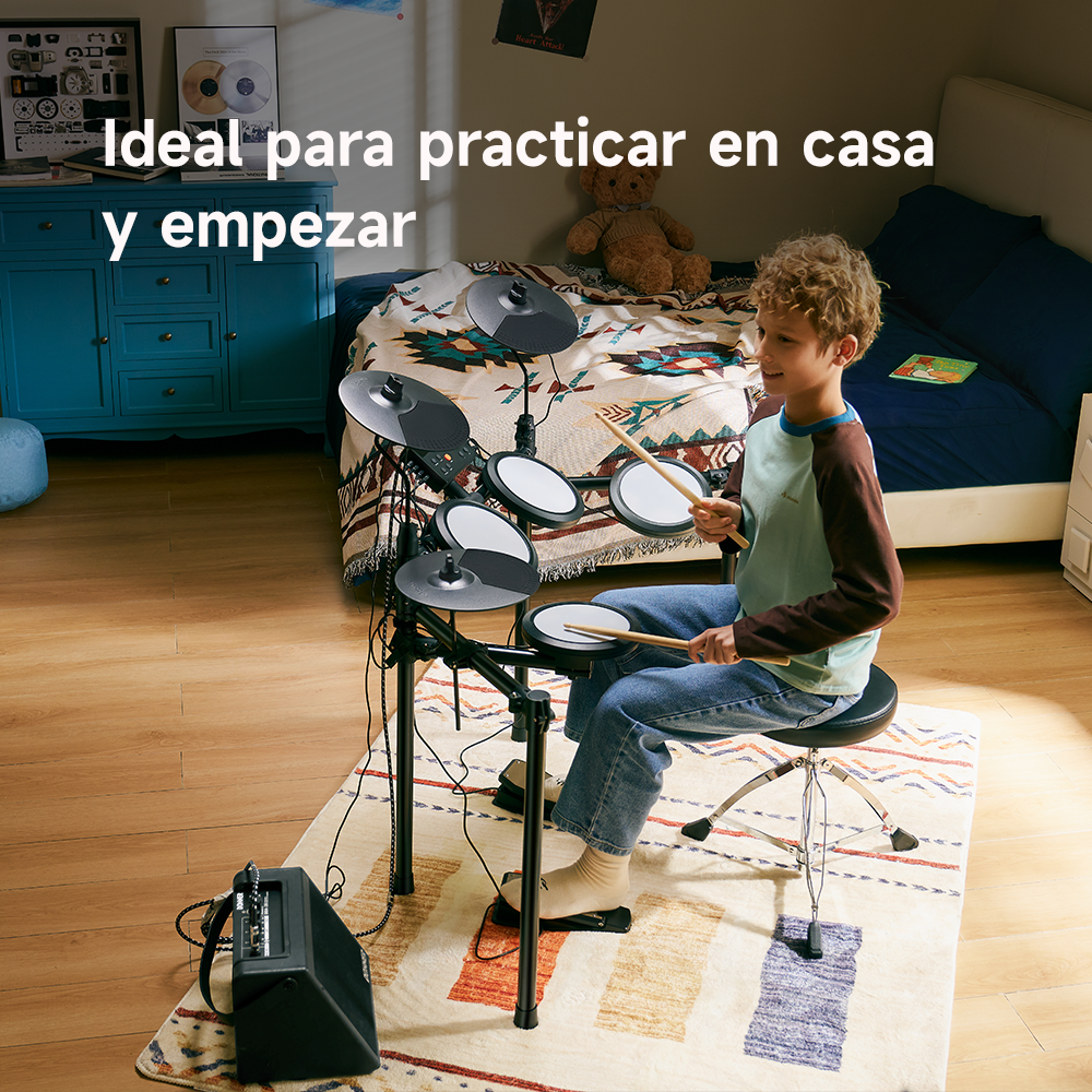 Batería electrónica DED-70 para jóvenes (Nueva versión mejorada)