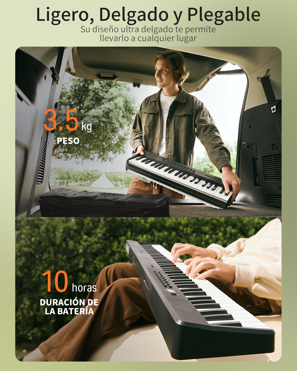 Donner DP-10 Piano digital electrónico plegable  mexico