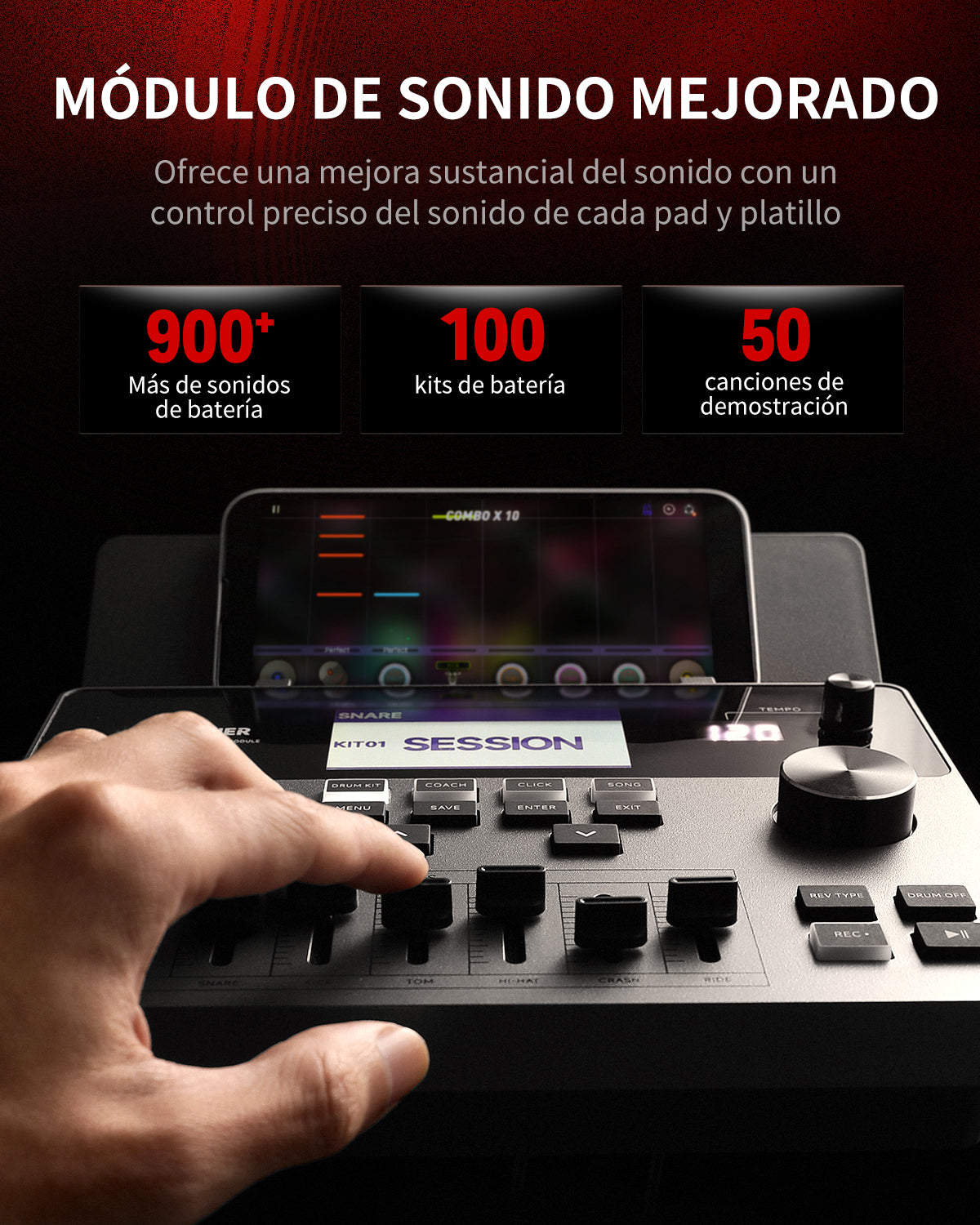 Donner DED-300X Batería electrónica 5 tambores y 4 platos