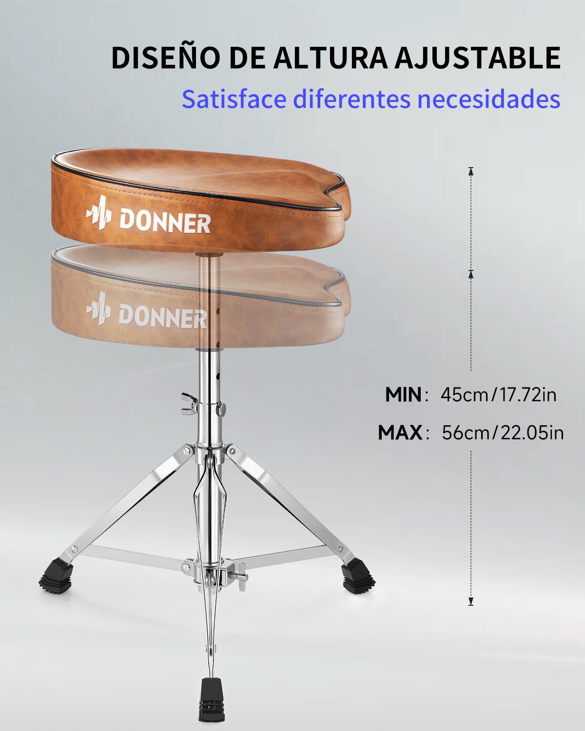 Donner DT-50 Trono para Tambores Delgado Tipo Sillín