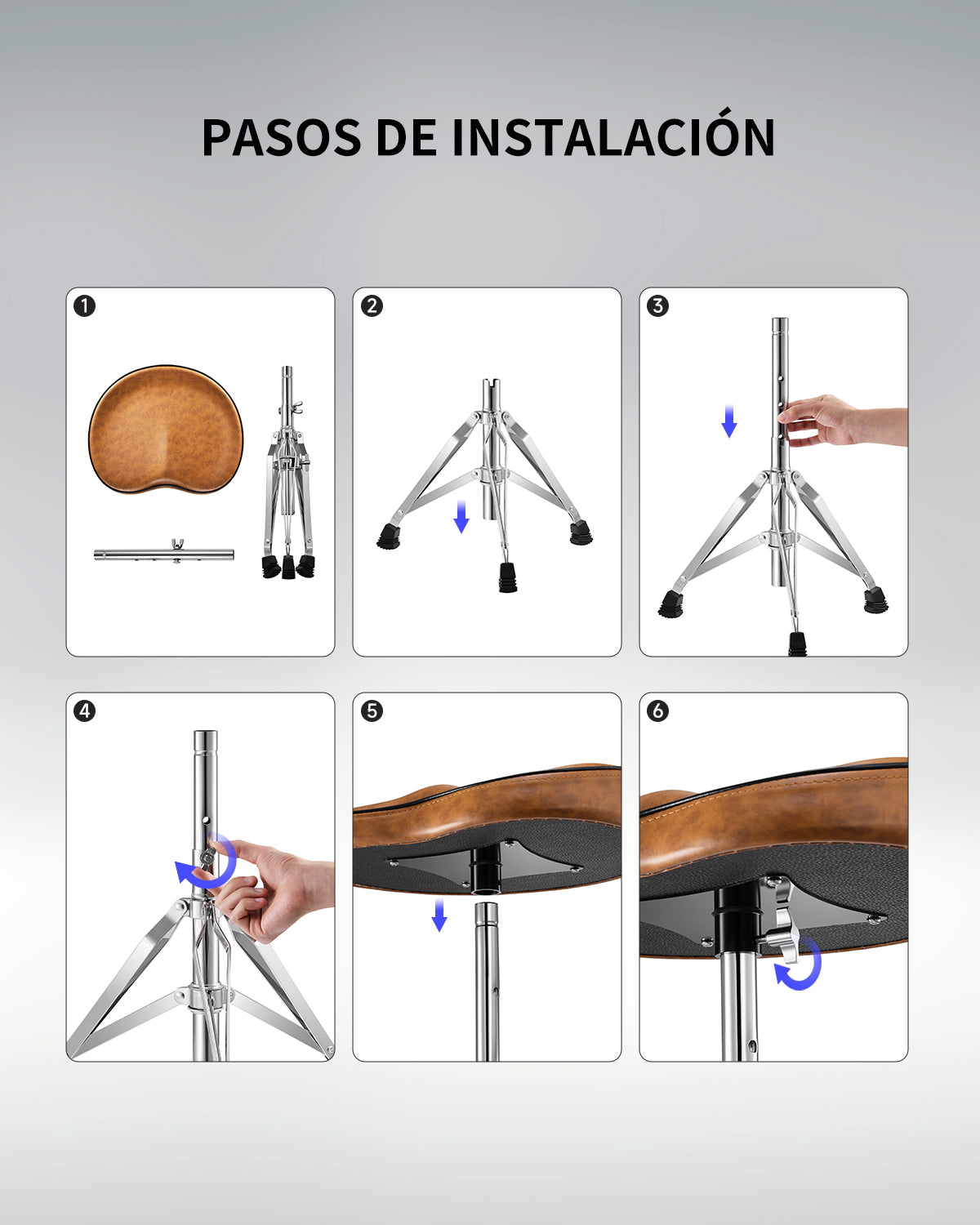 Donner DT-50 Trono para Tambores Delgado Tipo Sillín