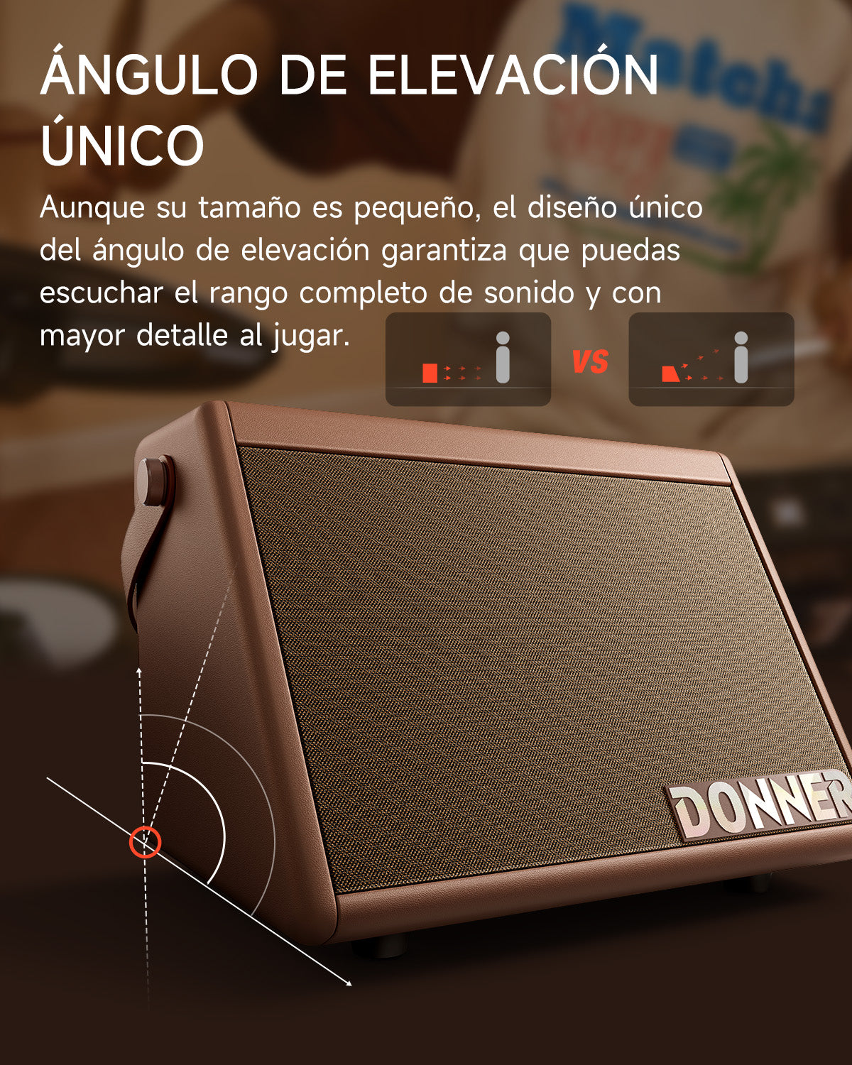 Donner DDA-20 Amplificador eléctrico para batería Marrón