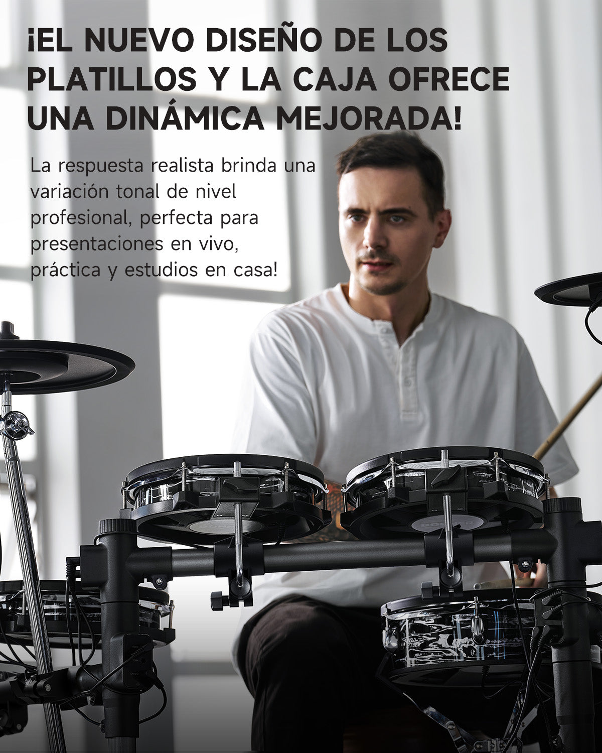 Donner BEAT MAX Batería electrónica de 5 tambores y 4 platillos
