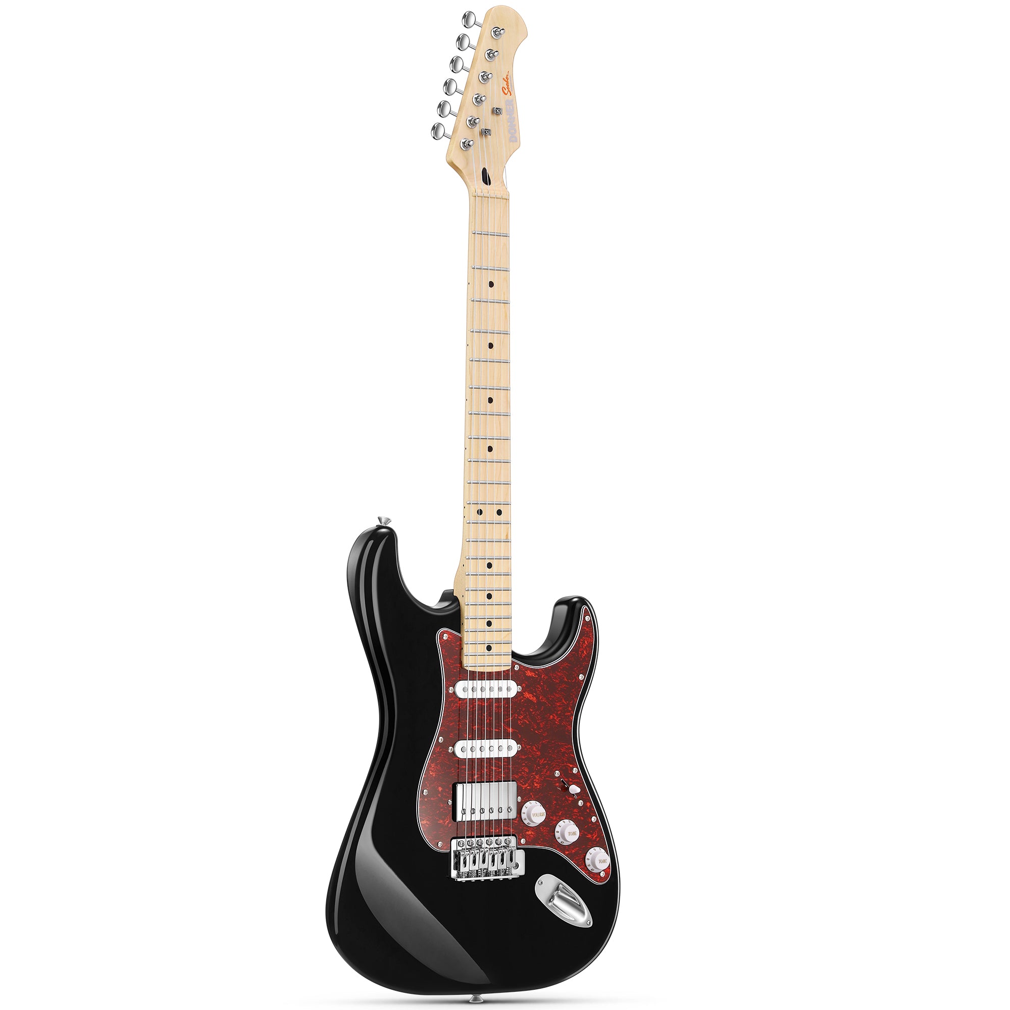 Donner DST-152 Guitarra Eléctrica de Tamaño Completo de 39 pulgadas, Pastillas HSS, Kit con Amplificador para Principiante
