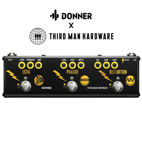 Donner Triple Threat Pedal de efectos para guitarra - Negro Clásico