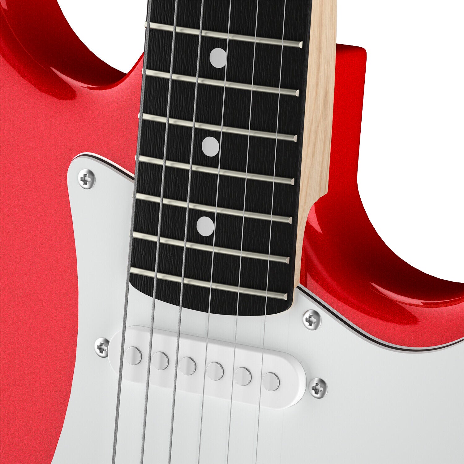Donner DST-100 Guitarra Eléctrica Tamaño Completo con Amplificador/Bolsa/Afinador Digital/Capo/Tahalí/Cuerdas/Cable/Púas-Roja##