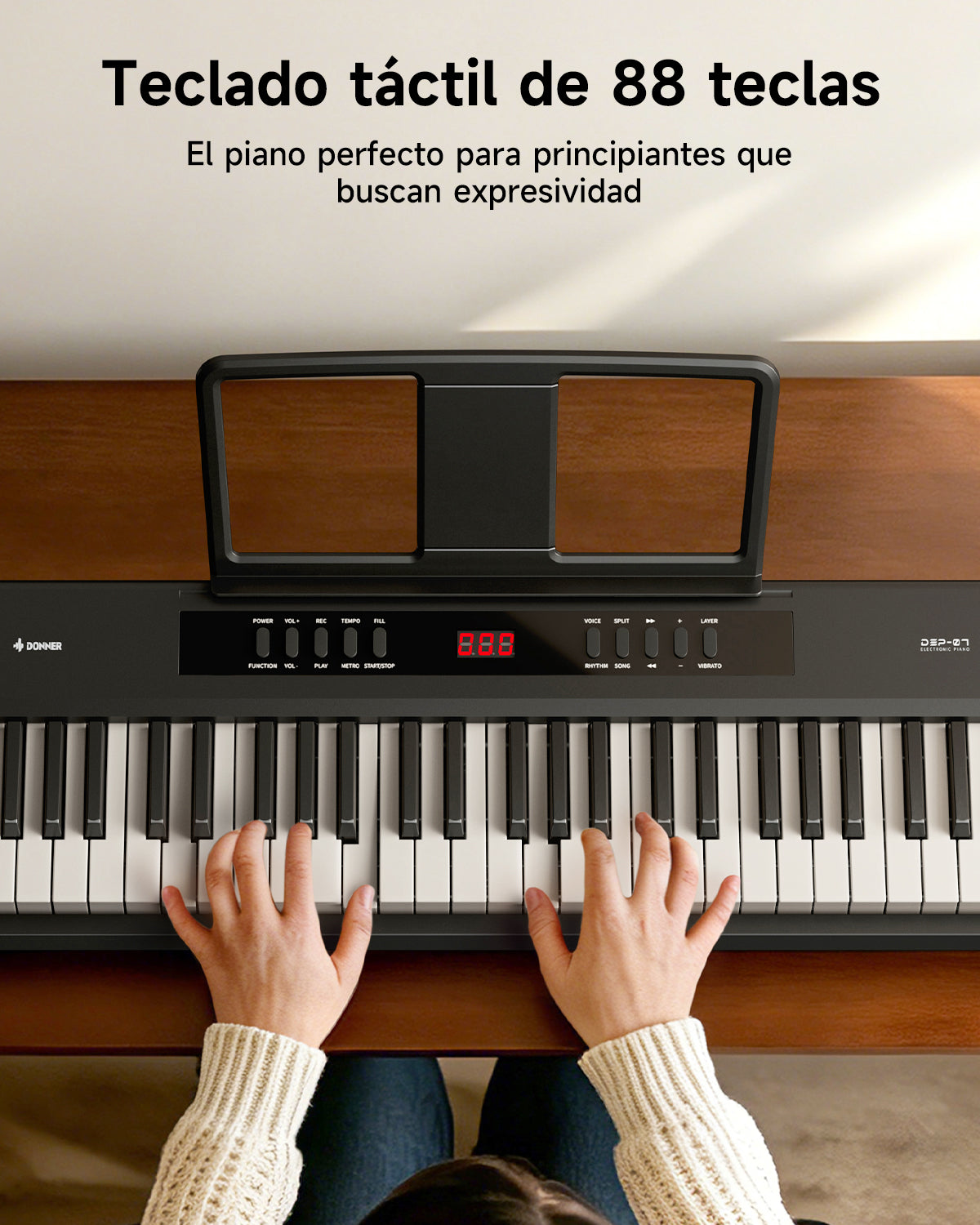 Donner DEP-07 de 88 teclas piano digital portátil con contrapesos