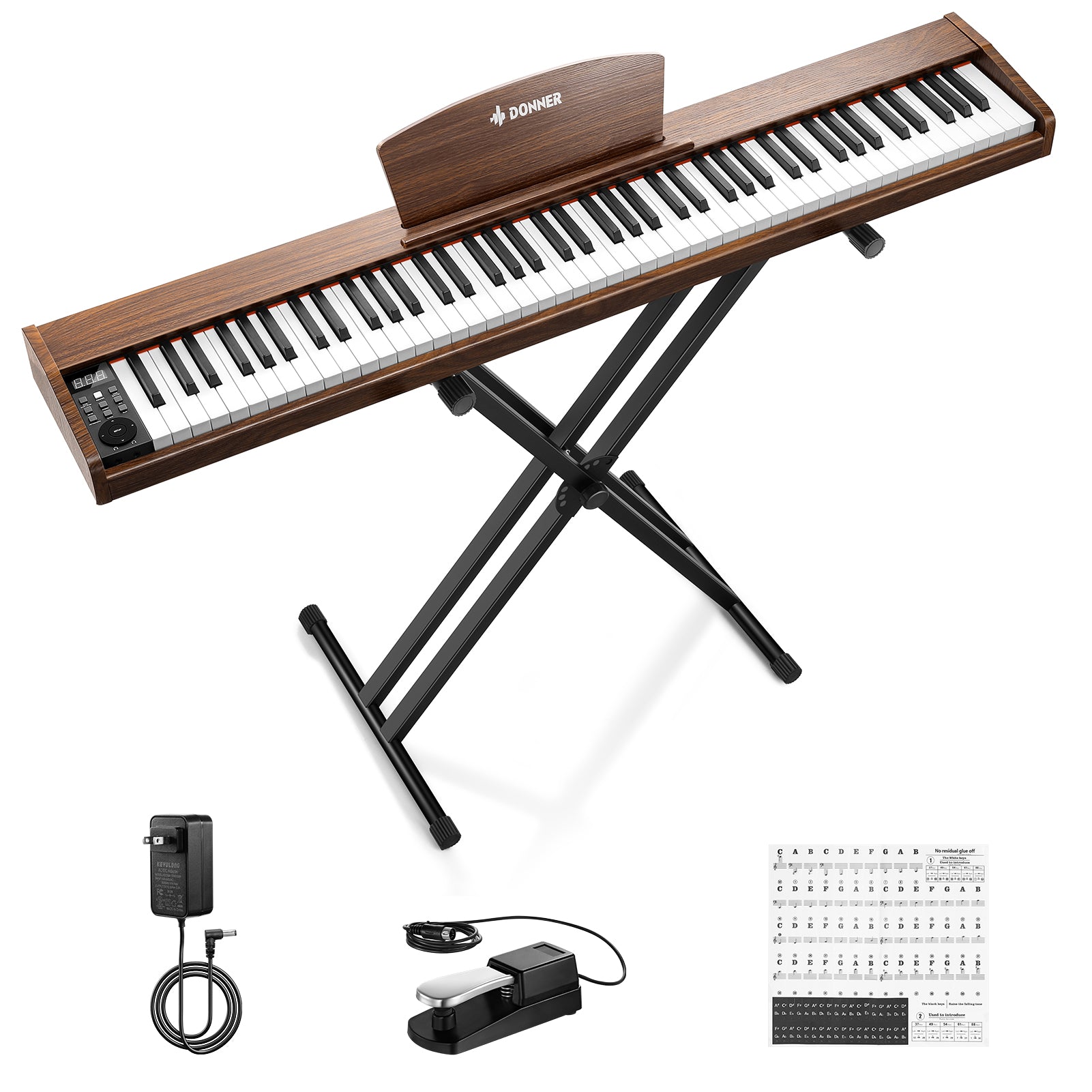 Donner DEP-1S Piano Teclado con Pesos Semi-pesado