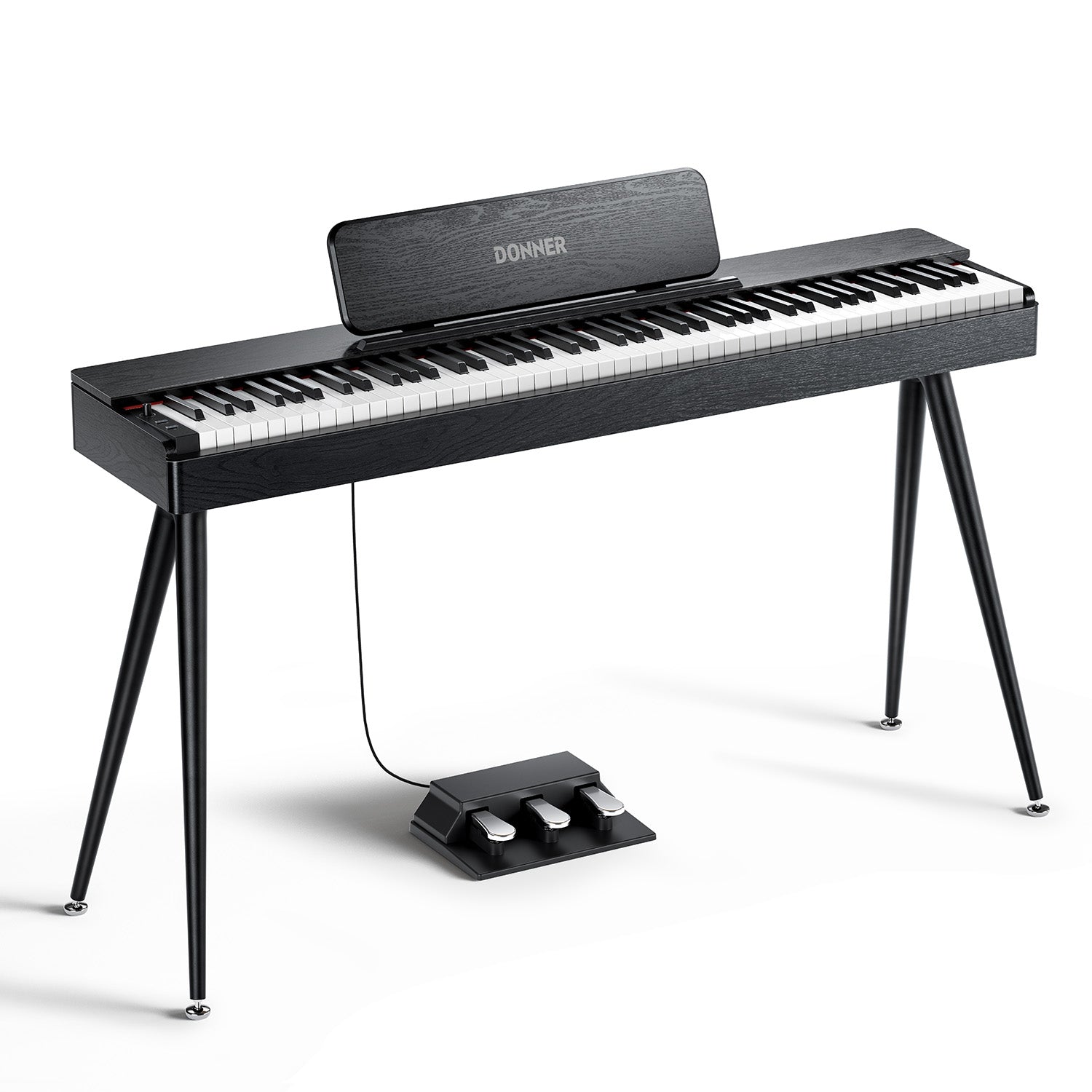 Donner OURA™ S100 Piano digital doméstico de 88 teclas Color roble veteado negro-Negro##