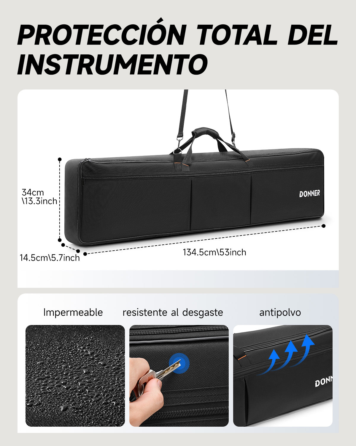 Donner Funda para teclado de 88 teclas