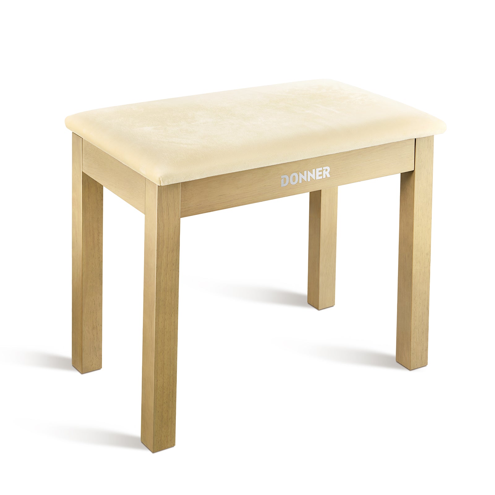 Donner Banqueta para Piano de Color Madera Clara con Cojín de Gamuza de Alta Densidad