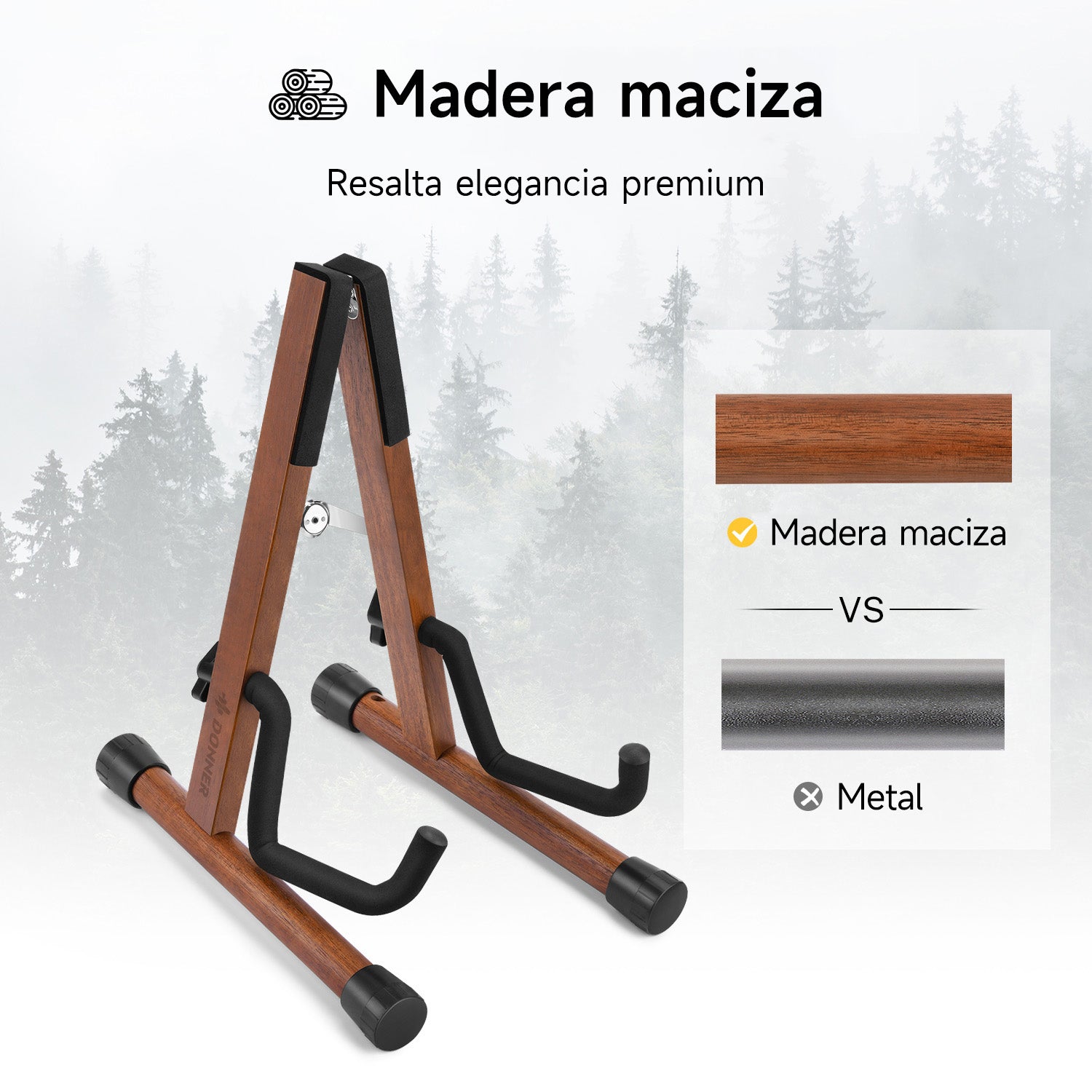 Donner DS-3U Soporte de guitarra de madera