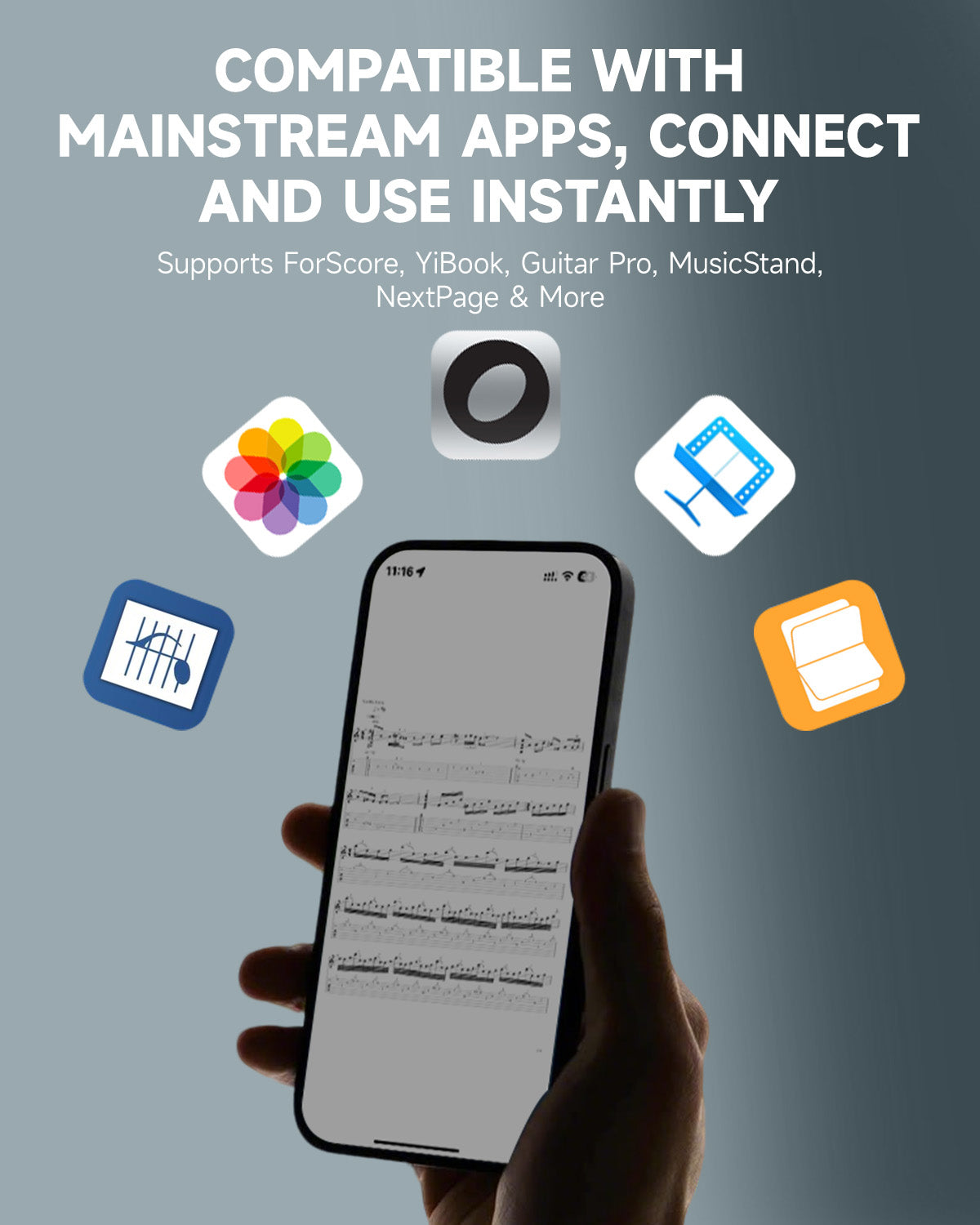 Donner DBM-50 Volteador de páginas con Bluetooth
