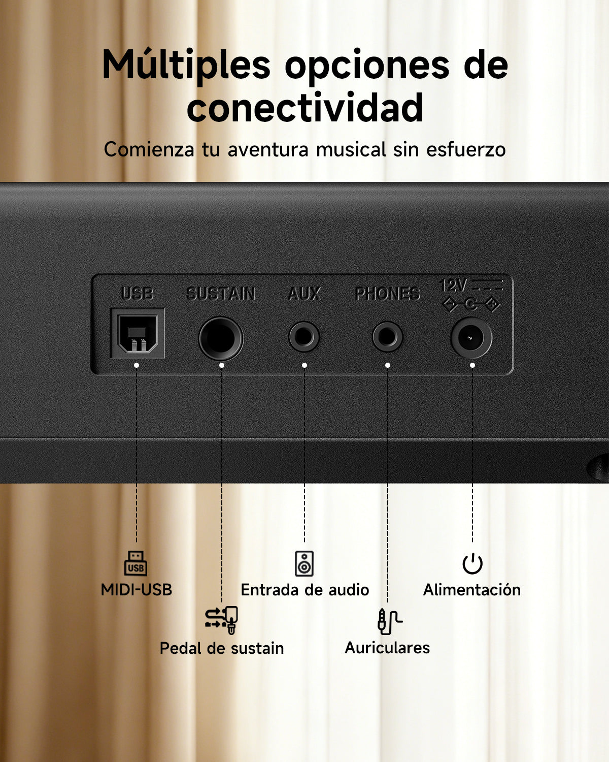 Donner DEP-07 de 88 teclas piano digital portátil con contrapesos