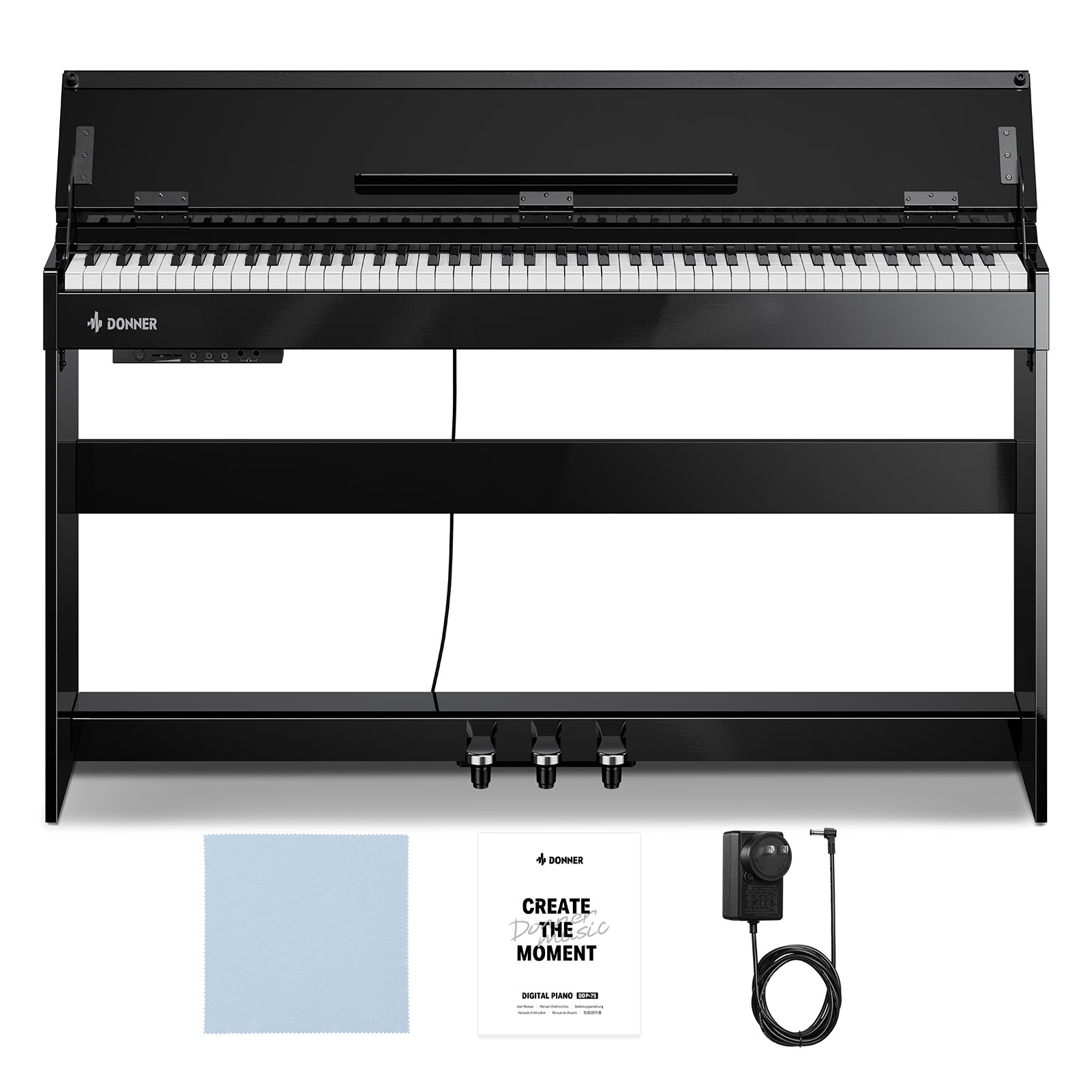 Donner DDP-75 Piano Digital Vertical Con Tapa Abatible