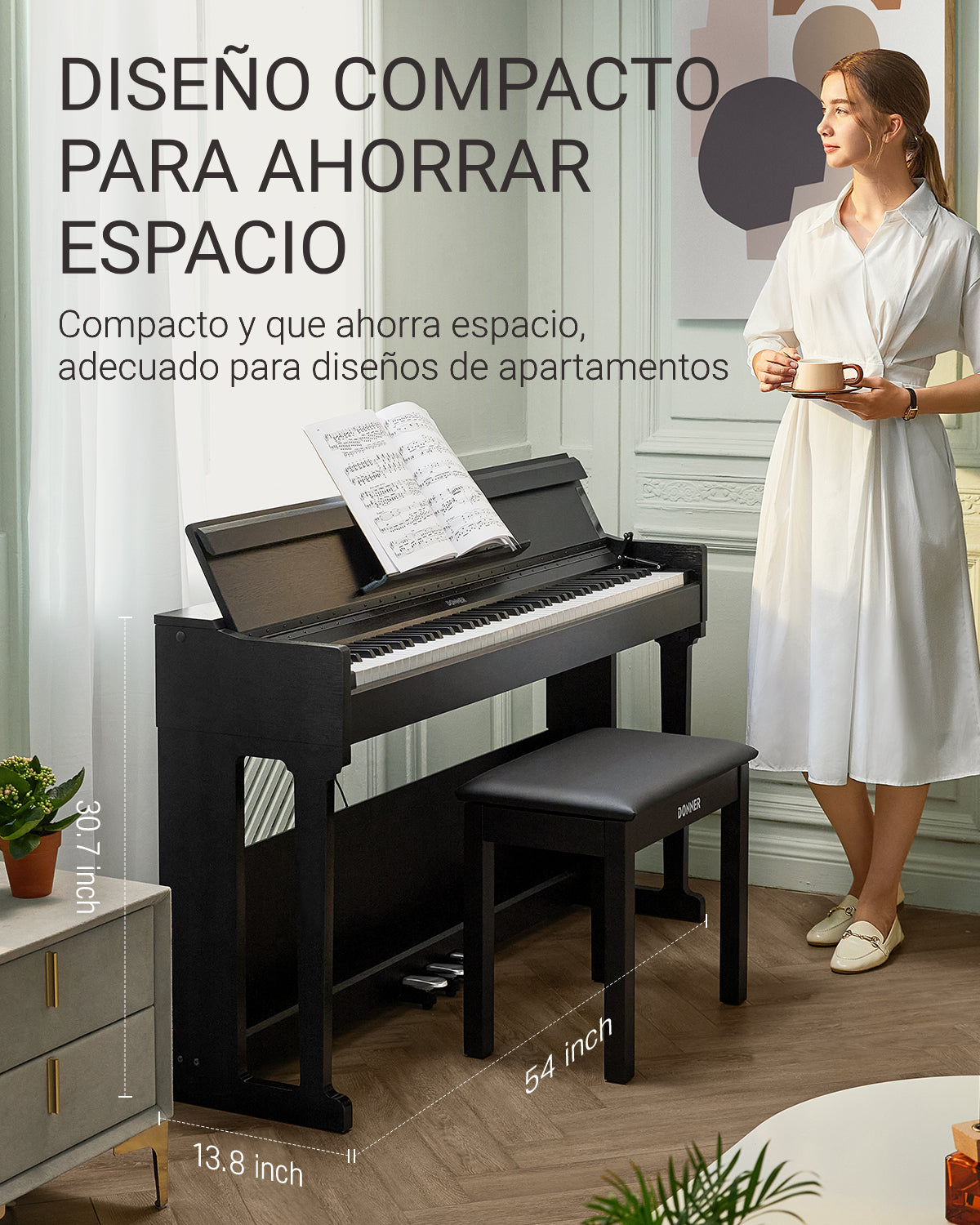 Donner DDP-90 de 88 Teclas Piano Digital de Peso Completo donner musioc mexico