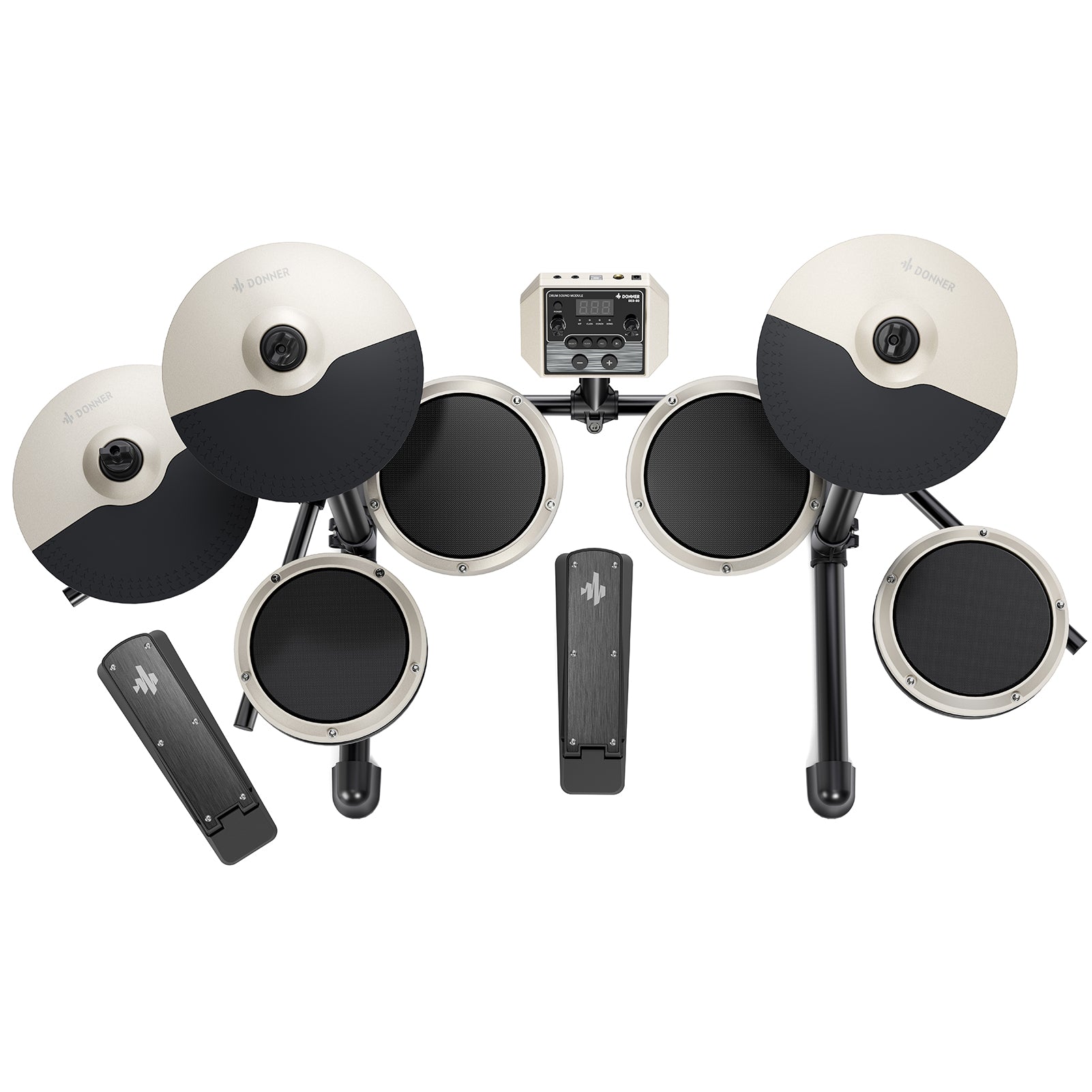 Donner DED-80 Baterias Electronicas Para Principiantes-Blanco##