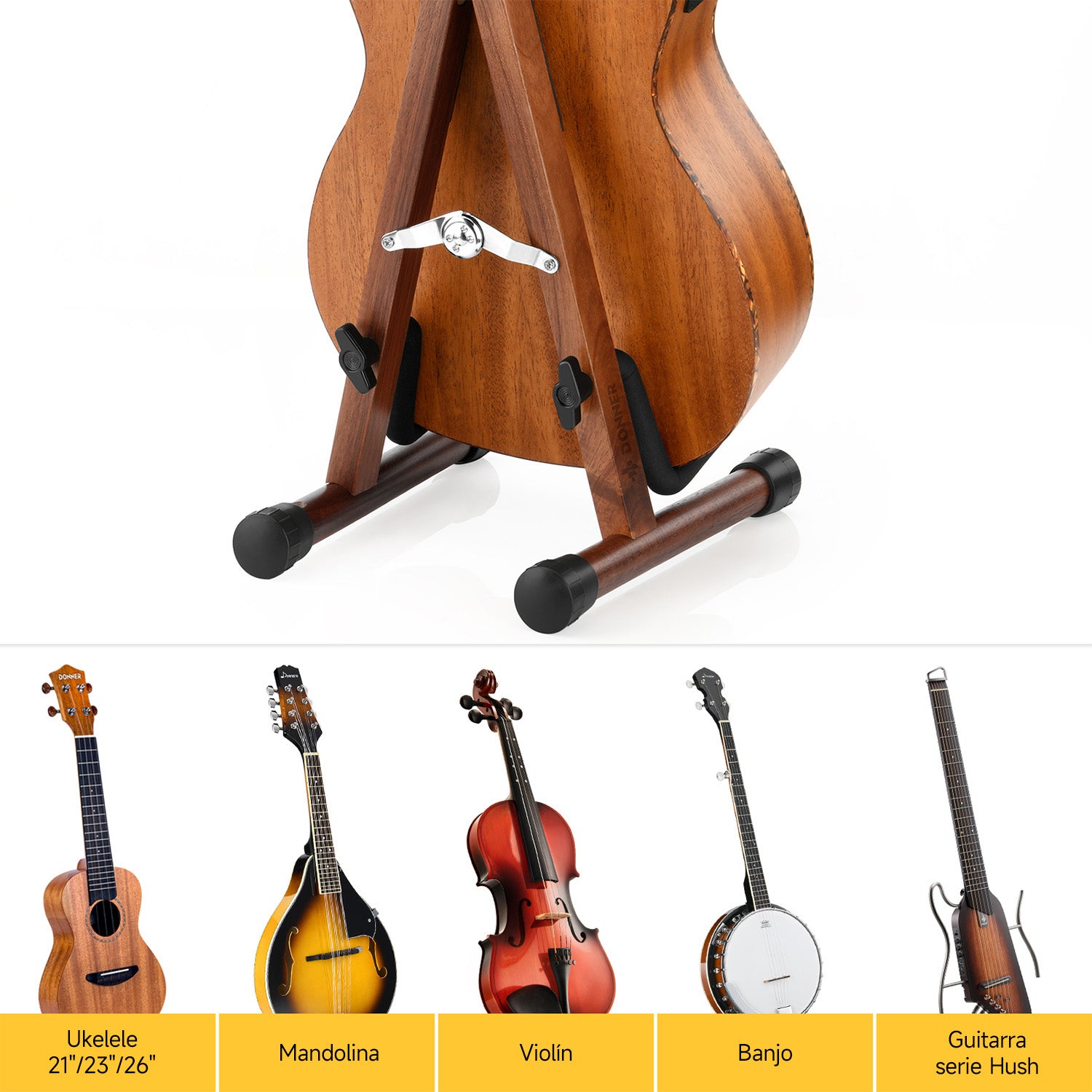 Donner DS-3U Soporte de guitarra de madera