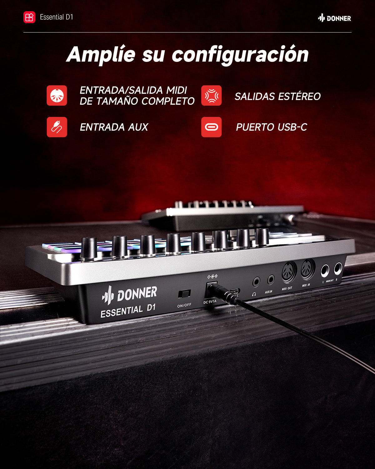 Donner Essential D1 Máquina de Batería Digital