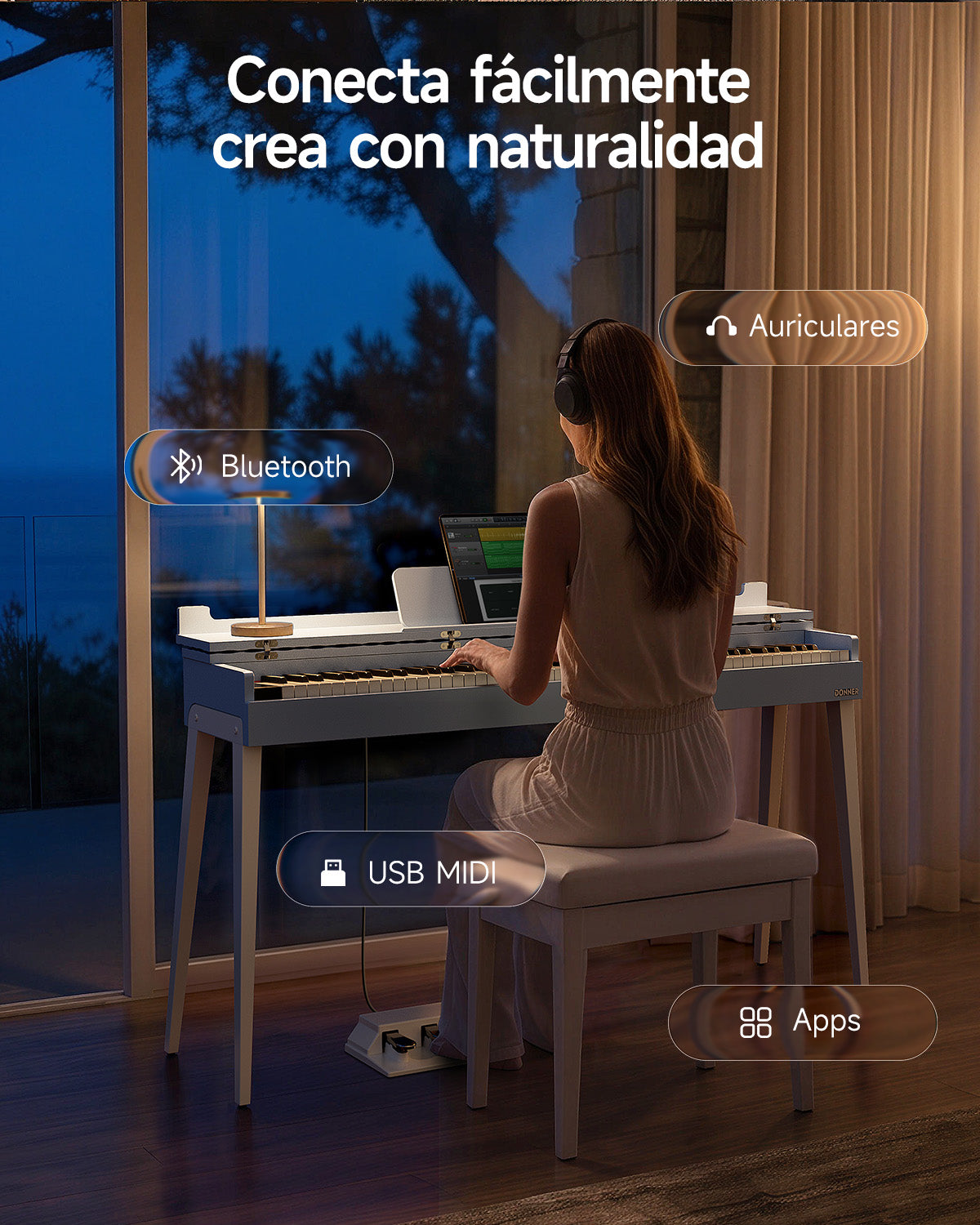 Donner OURA™  S200 Piano digital doméstico de 88 teclas