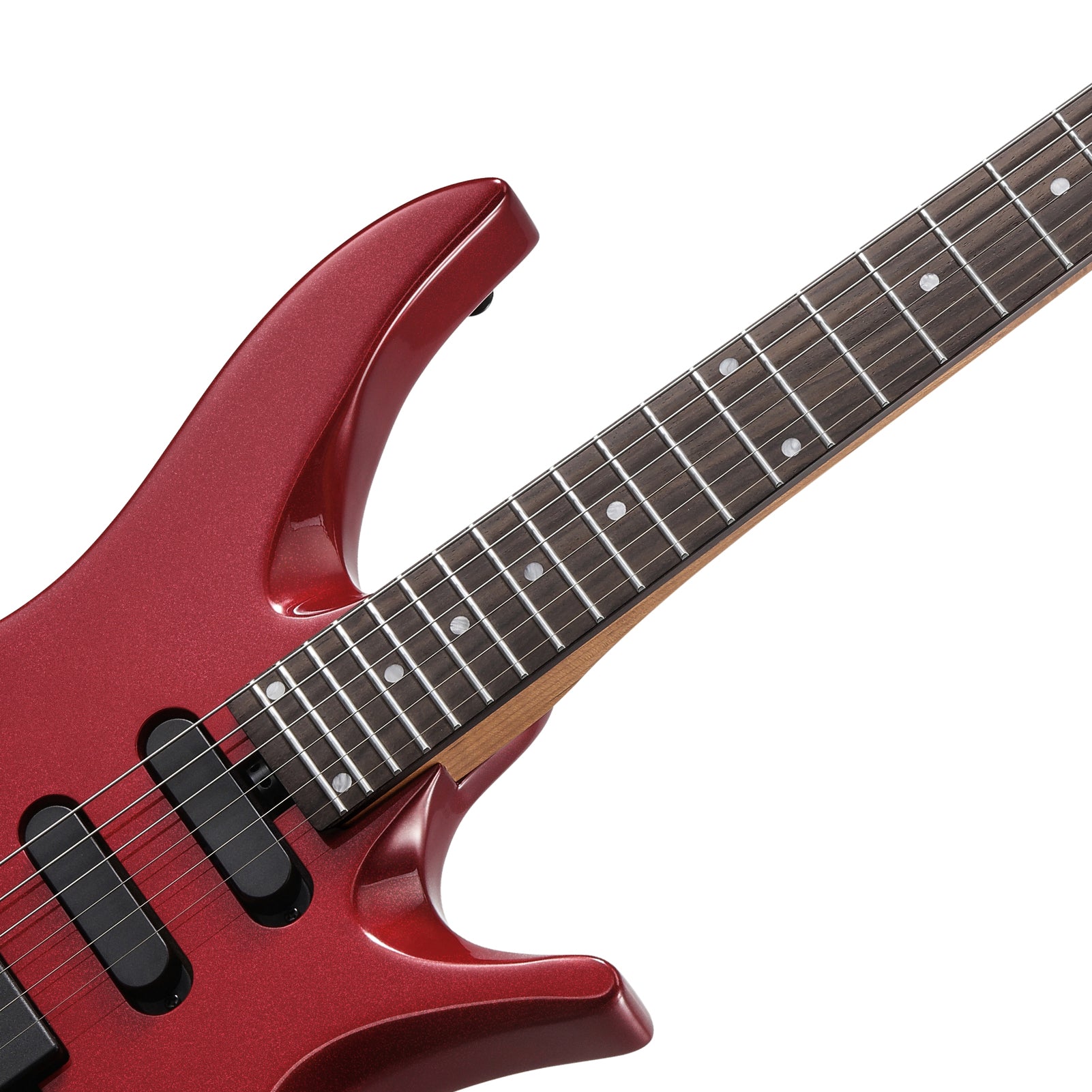 Donner HLX-500 Guitarra eléctrica sin pala-Rojo metalizado##