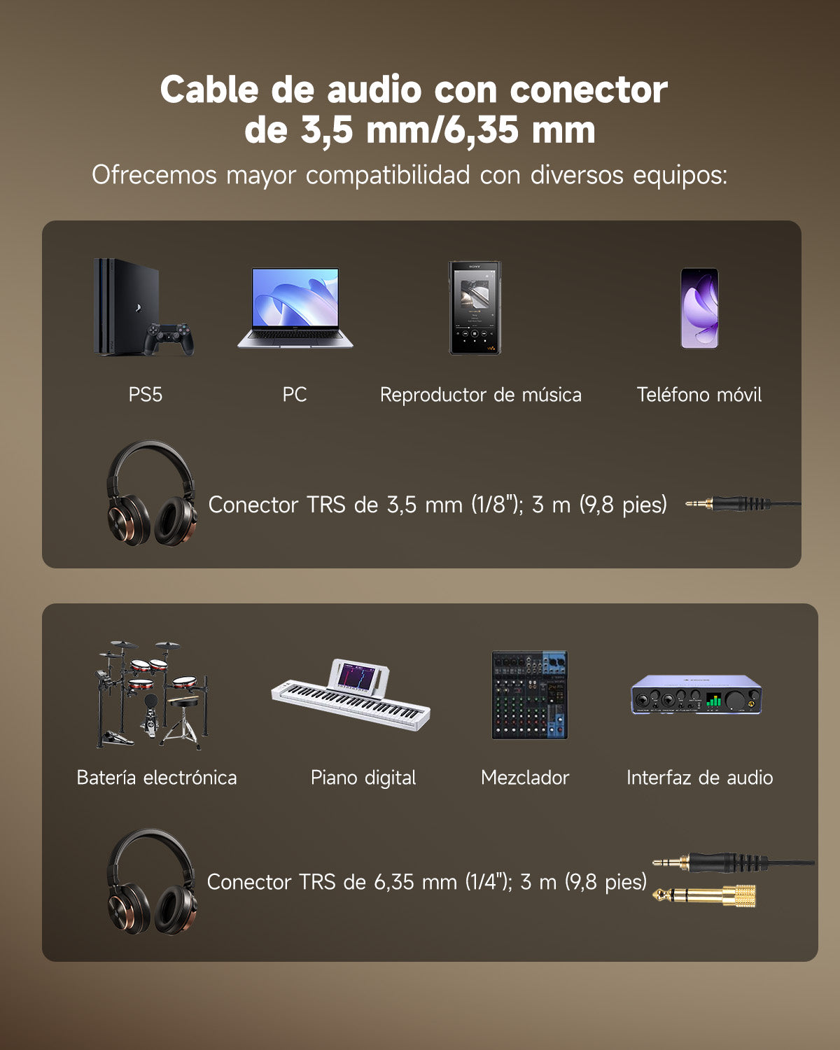 Donner M100 Auriculares de Monitor de Estudio