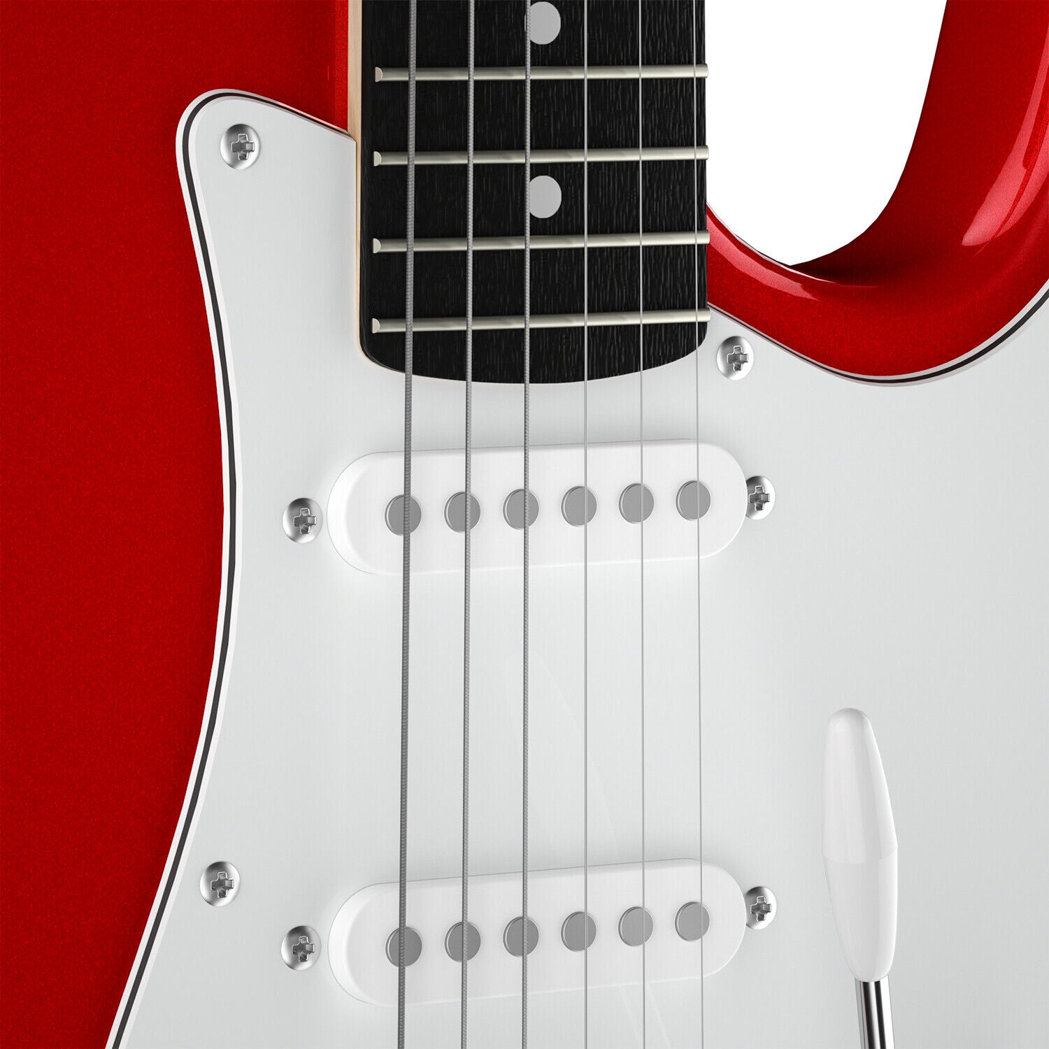 Donner DST-100 Guitarra Eléctrica Tamaño Completo con Amplificador/Bolsa/Afinador Digital/Capo/Tahalí/Cuerdas/Cable/Púas-Roja##