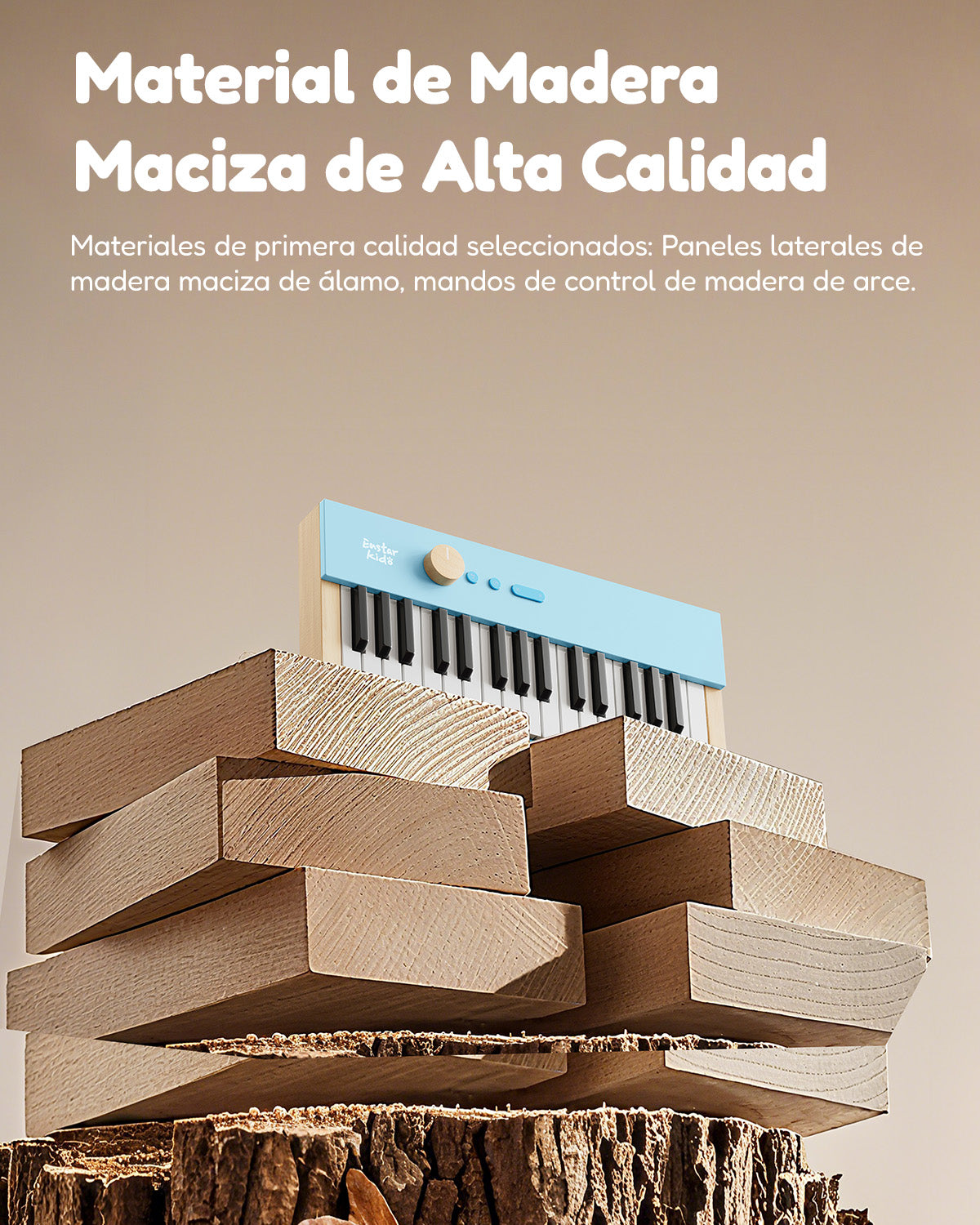 Eastar KIDO V-10 Teclado Electrónico Para Niños 32 Teclas-Azul##