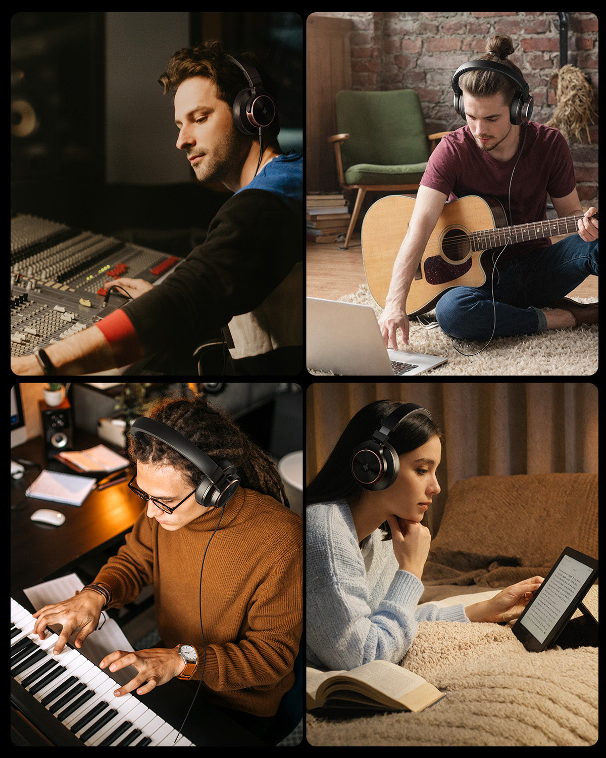 Donner M100 Auriculares de Monitor de Estudio