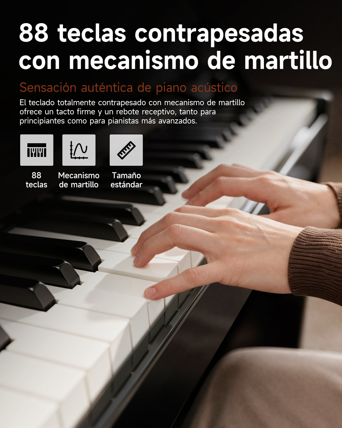 Donner DDP-75 Piano Digital Vertical Con Tapa Abatible