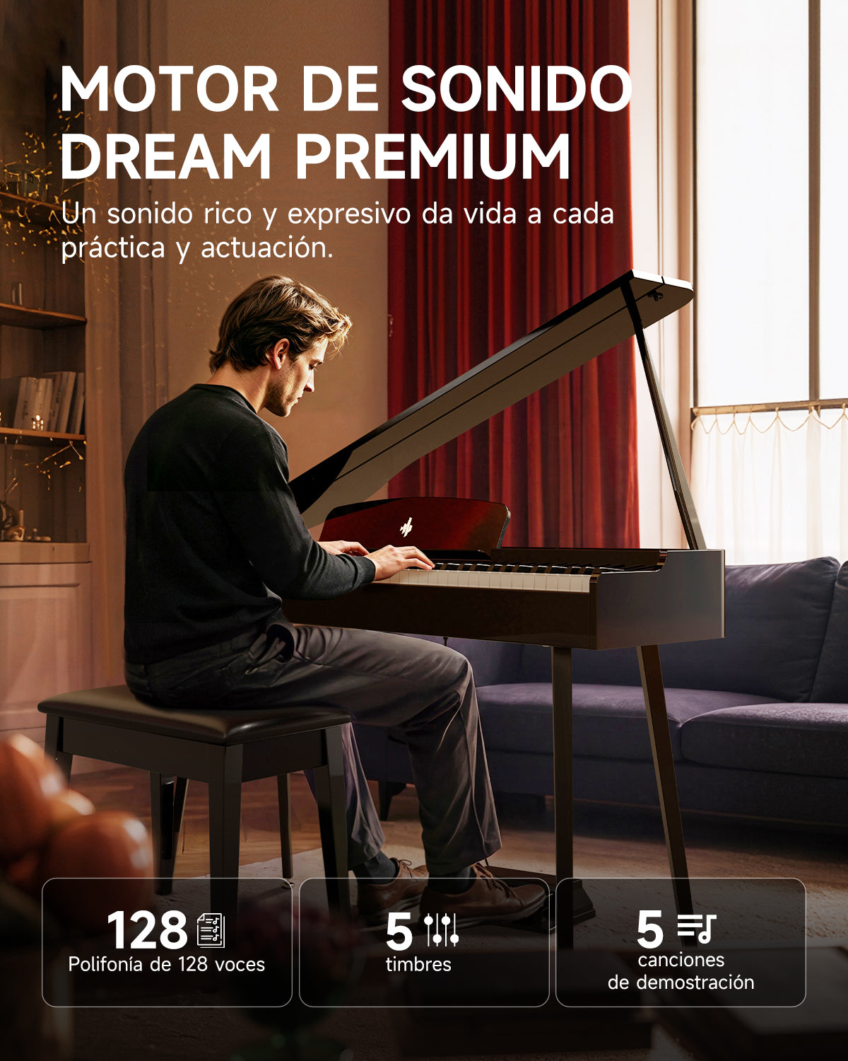 Donner DGP-100 Piano digital de cola ligero