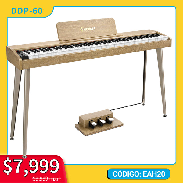 Donner DDP-60 Piano de teclado vertical de 88 teclas semipesadas