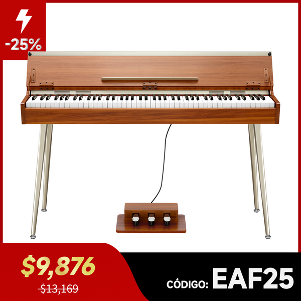 Donner DDP-80 PLUS Piano vertical digital de madera contrapesado de 88 teclas con tapa de 3 pedales