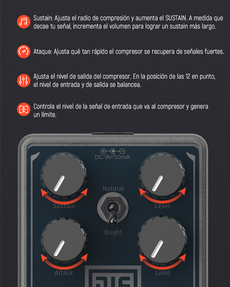 Donner DST-100T Guitarra Eléctrica Tamaño Completo con LAX COMP Pedal