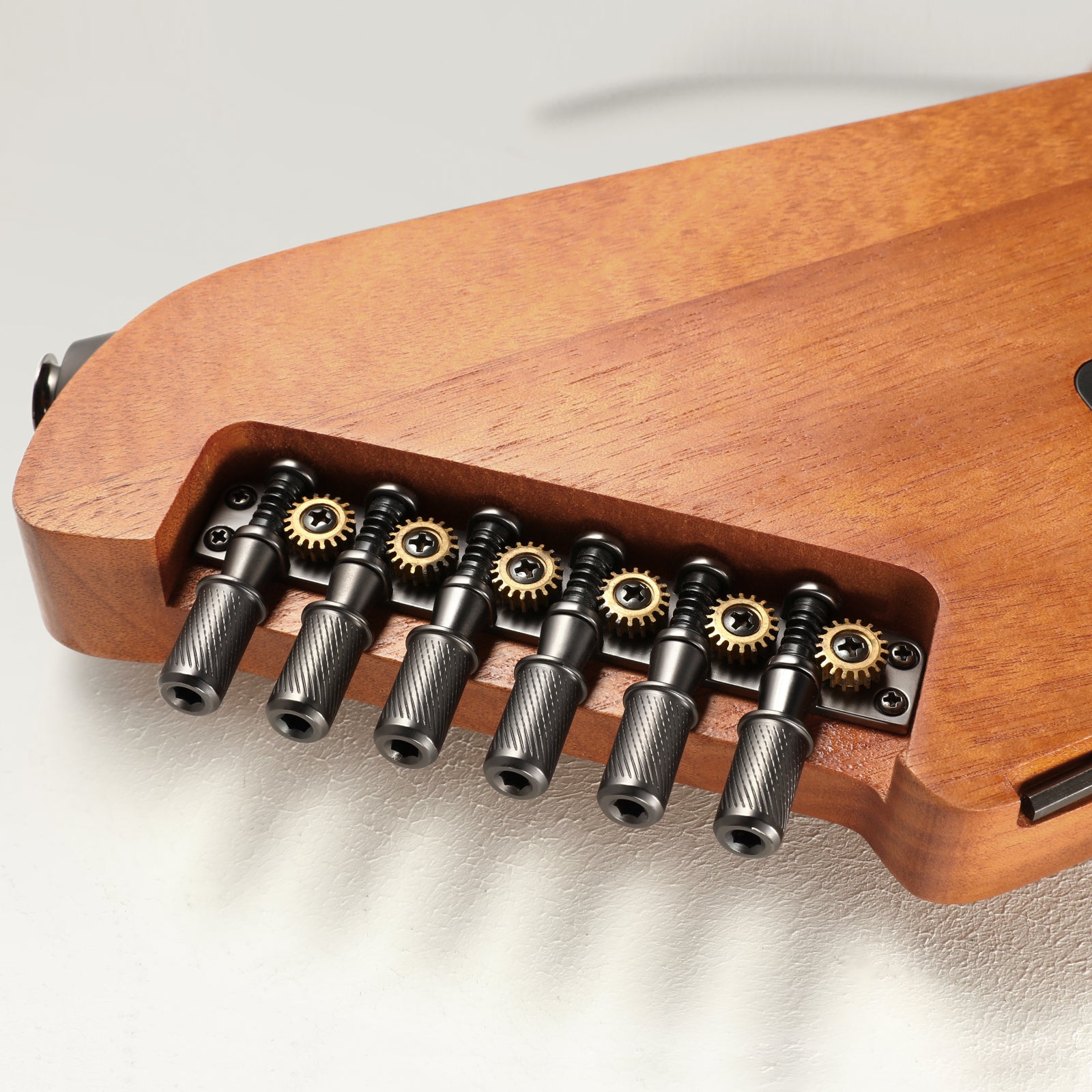 Donner HUSH-I Guitarra de viaje, guitarra silenciosa sin cabeza, guitarra acústica eléctrica ultraligera con marcos desmontables