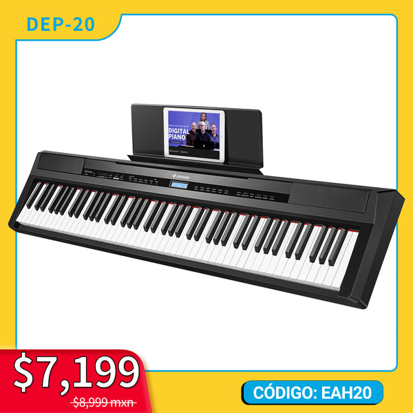 Donner DEP-20 de 88 Teclas Piano Digital Portátil de Peso Completo con Pedal de Sustain
