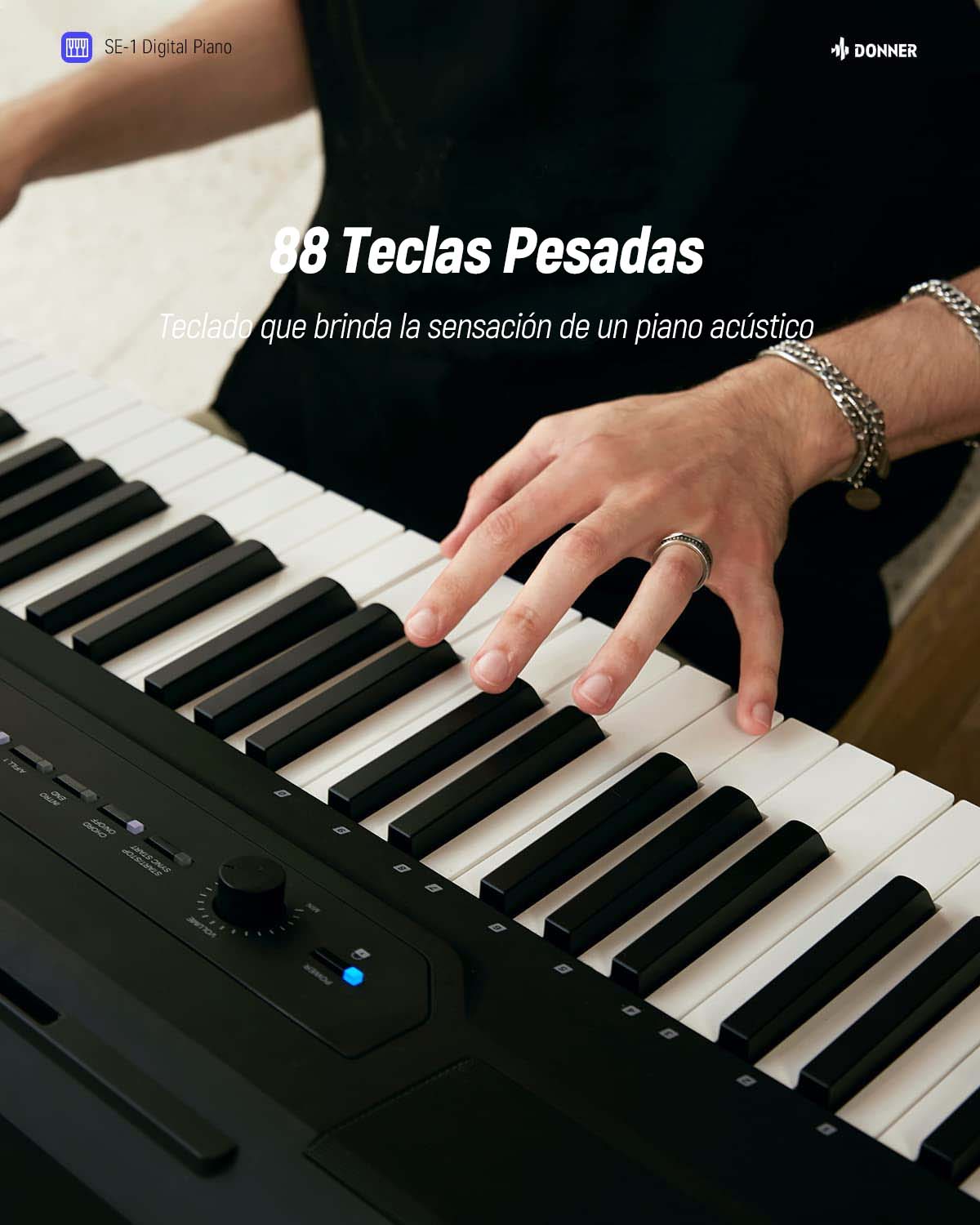 Donner SE-1 Piano Digital Portátil de 88 Teclas Pesadas