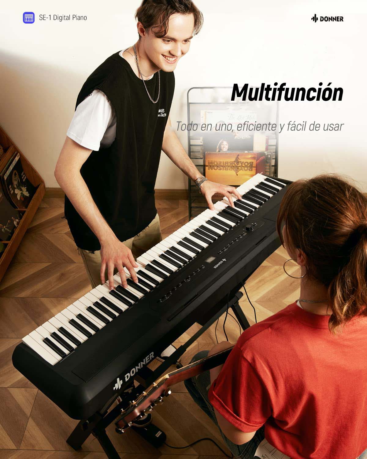 Donner SE-1 Piano Digital Portátil de 88 Teclas Pesadas
