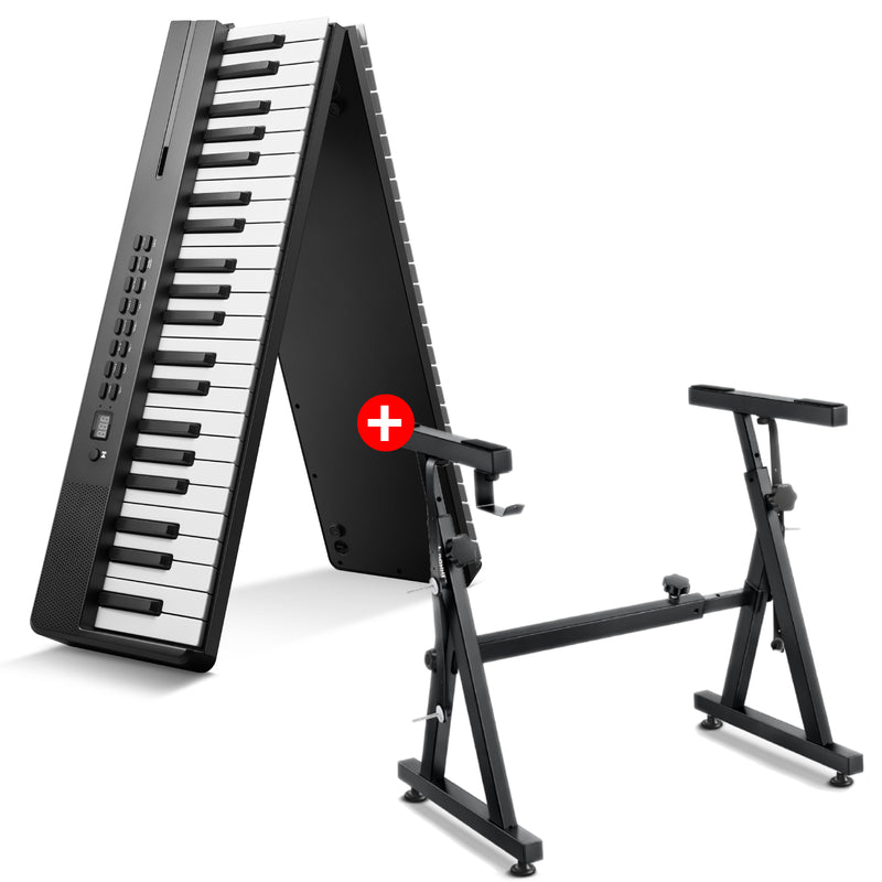 Donner DP-10 Piano digital electrónico plegable + Soporte de piano