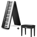 Donner DP-10 Piano digital electrónico plegable + Bench Negro