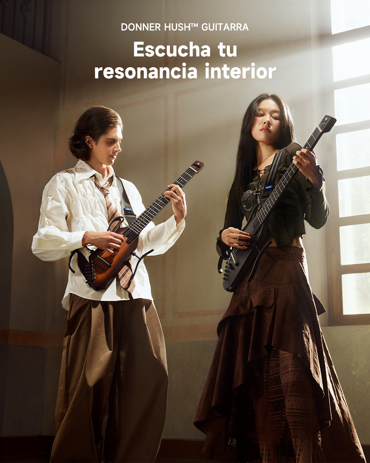 Donner HUSH™ C Guitarra Acústica-Eléctrica de Nylon