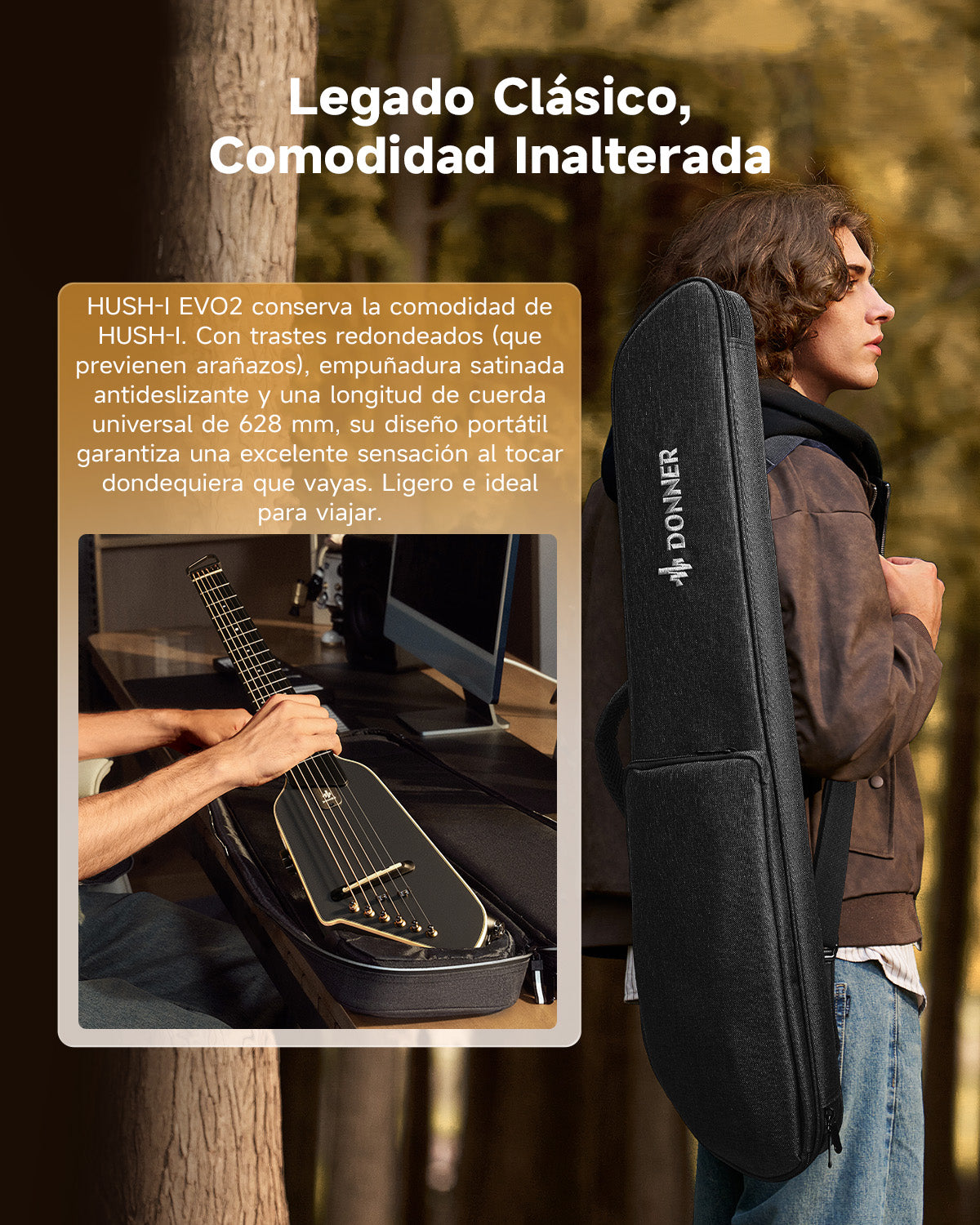 HUSH I Evo2 Guitarra-Negro##