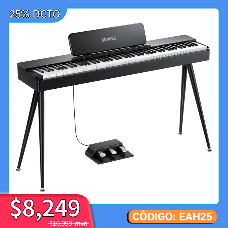 Donner OURA™ S100 Piano digital doméstico de 88 teclas Color roble veteado negro