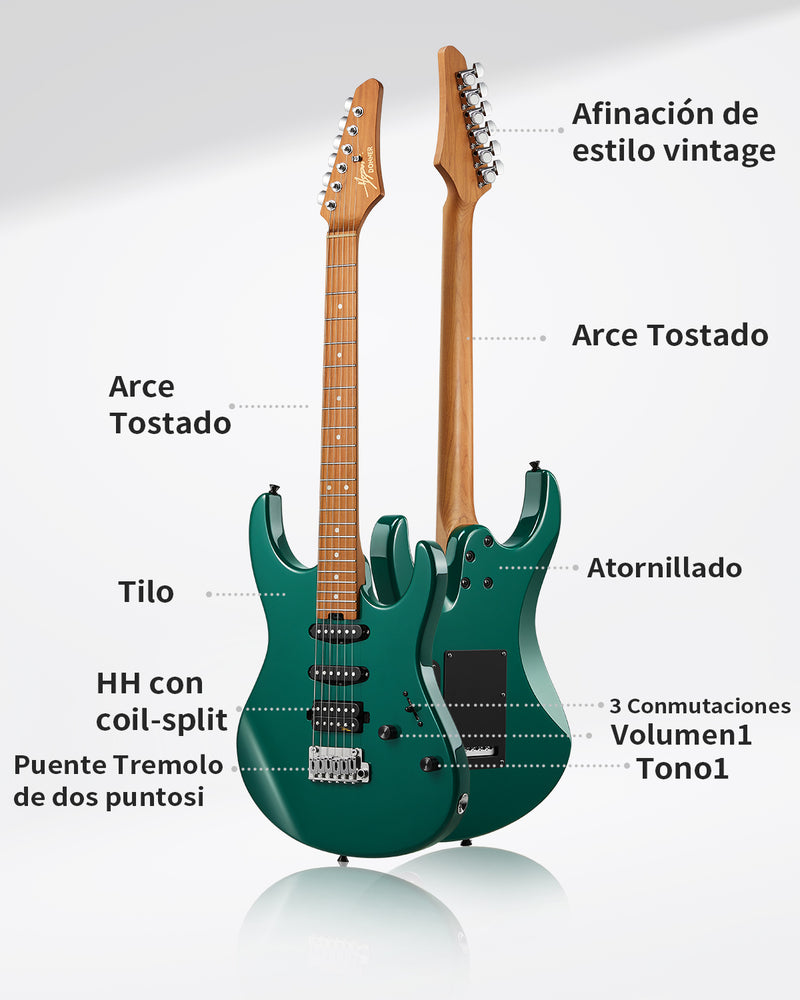 Donner DST-700 Guitarra Eléctrica HH con bobina dividida