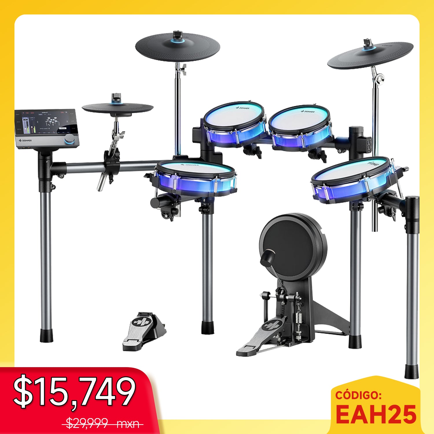 Donner Backbeat Tambor Eléctrico Inteligente